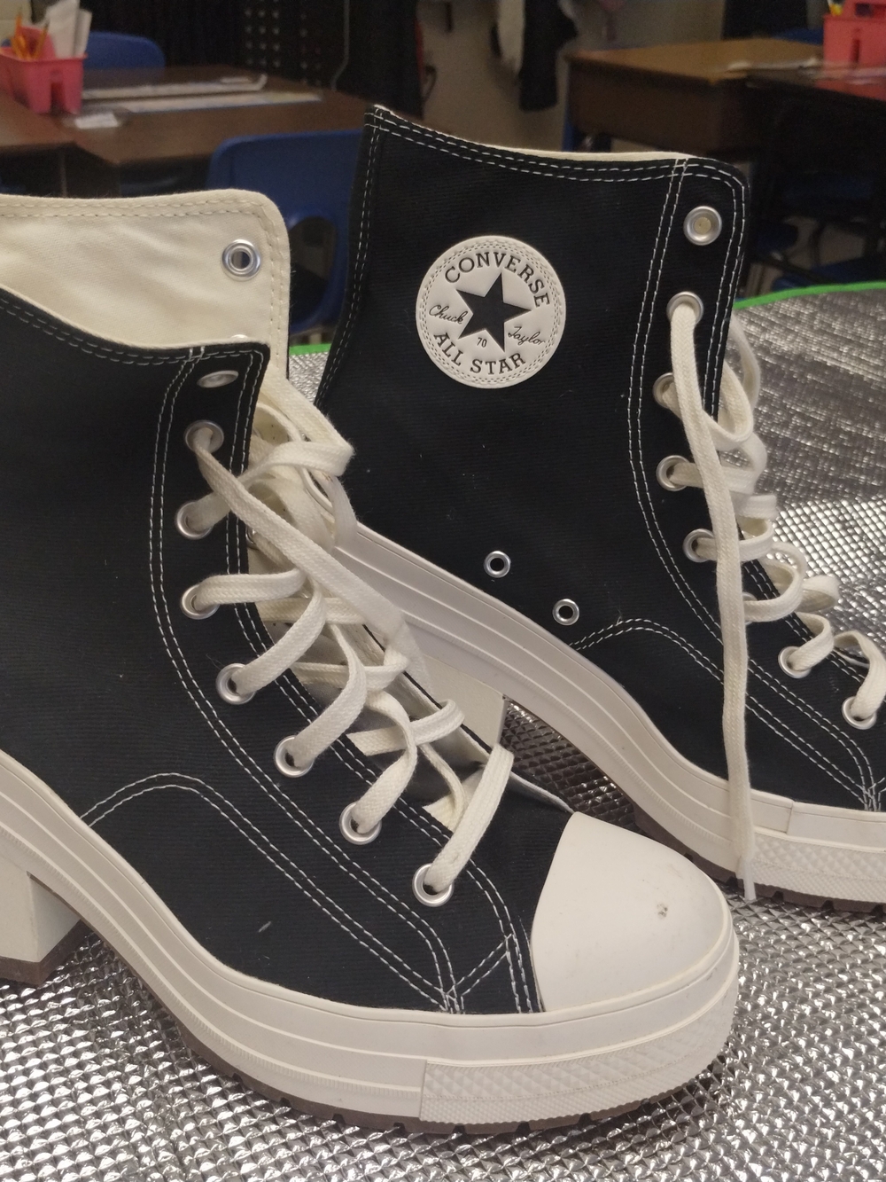 Converse Women's Black High-Top Platform Sneakers